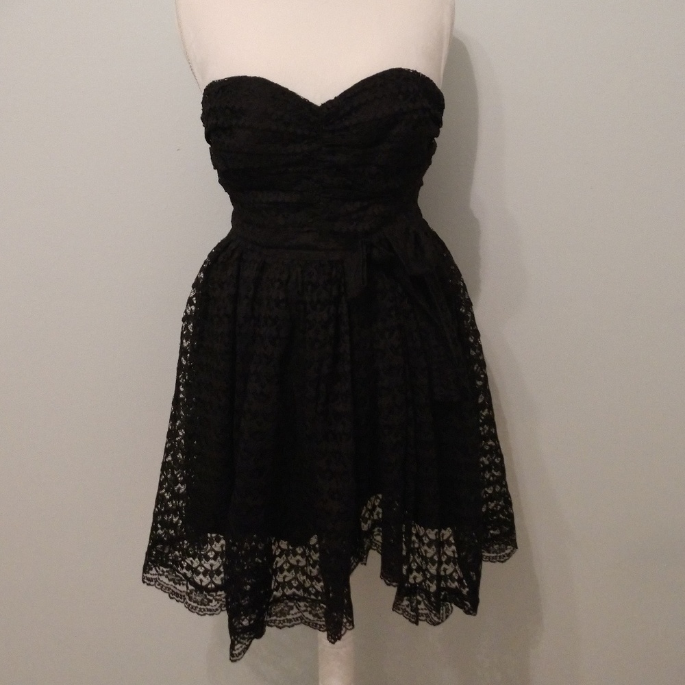 Moda International Black Strapless Dress - Picture 1 of 2